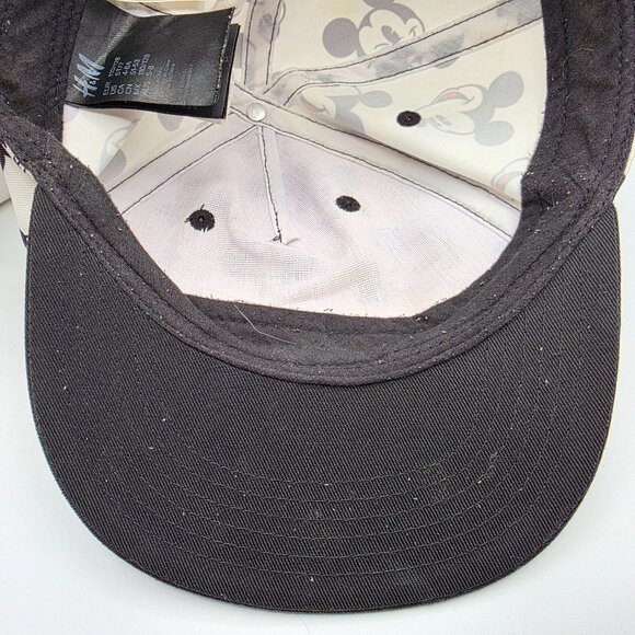 H&M x Disney Kids Adjustable Mickey Mouse Print Snapback Hat Black White Youth - Picture 8 of 9
